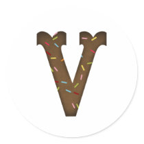 Letter V stickers by Just2Cute Letter V stickers