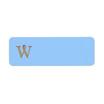 LETTER W Address Label