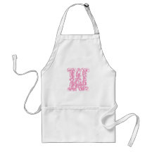 Letter W Initial Monogrammed Apron