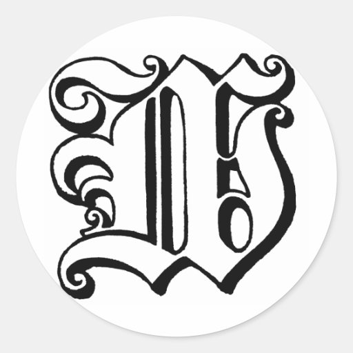 Letter W Monogram Round Stickers | Zazzle