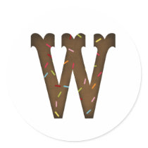 Letter W stickers by Just2Cute Letter W stickers