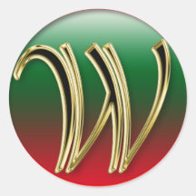 LETTER W STICKER+gifts