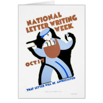 Letter Writing Week 1940 WPA cards