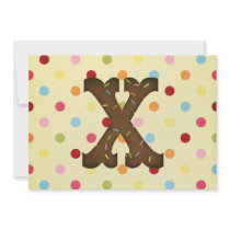 Letter X invitations