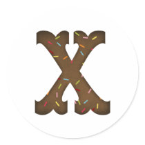 Letter X stickers by Just2Cute Letter X stickers