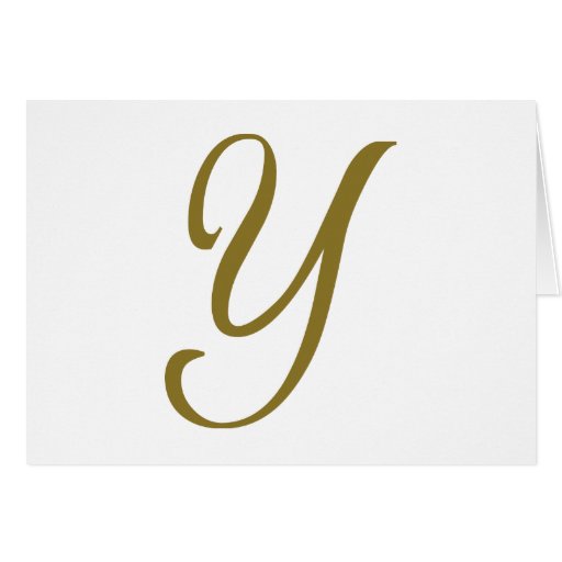 Letter Y Greeting Card