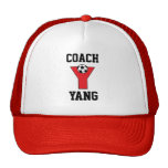 Letter Y Monogram in Soccer Red Hats