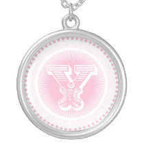 Letter Y monogram necklaces
