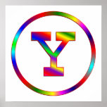 Letter Y Rainbow posters