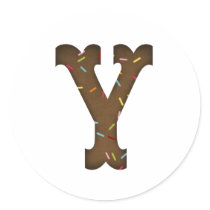 Letter Y stickers by Just2Cute Letter Y stickers