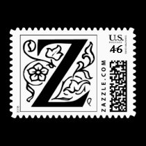 Letter Z Fancy Initial Postage Stamps stamps