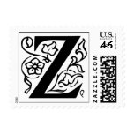 Letter Z Fancy Initial Postage Stamps
