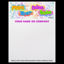 Letterhead - Believe Pop Art letterhead