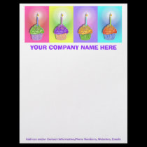 Letterhead - Birthday Cupcakes letterhead
