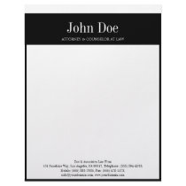 Letterhead Black White - Matches Business Card