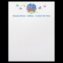 Letterhead - BUTTERFLY POP ART letterhead