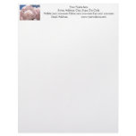 Letterhead Custom Pink Flower Blossoms