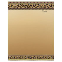 Letterhead Gold Leopard Border by Zizzago Letterhead Gold Leopard Border