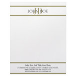 Letterhead Gold Monogram Matches Business Card