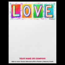 Letterhead - LOVE Pop Art letterhead