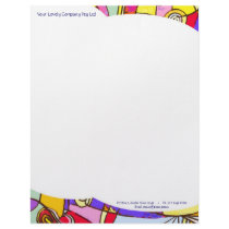 Letterhead paper with Colourful Artistic design