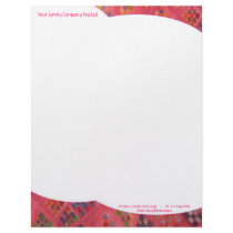 Letterhead Paper with Pink Diamond Design