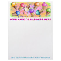 Letterhead - Pop Art Ice Cream Cones