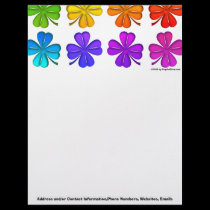 Letterhead - Pop Art SHAMROCKS letterhead