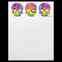 Letterhead - POP ART SKULLS letterhead