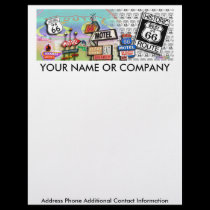 Letterhead - Route 66 The Mother Road 18SQ letterhead