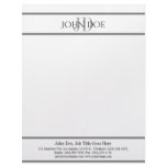 Letterhead Silver Monogram Matches Business Card
