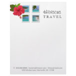 Letterhead Stationery Travel Agent Ocean Palm Tree