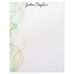 Letterhead Template with Curved Colored Lines