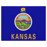Letterhead with Flag of Kansas, USA