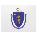 Letterhead with Flag of Massachusetts, USA
