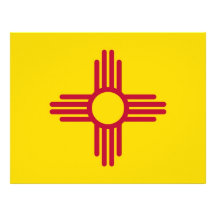 Letterhead with Flag of New Mexico, USA