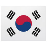 Letterhead with Flag of South Korea