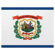 Letterhead with Flag of West Virginia, USA