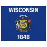 Letterhead with Flag of Wisconsin, USA