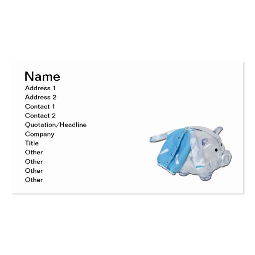 Letterman Jacket Piggy Bank Business Card