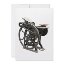 letterpress machine invitation
