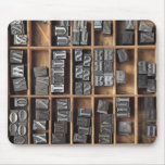 letterpress metal type mousepad