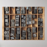 letterpress metal type poster