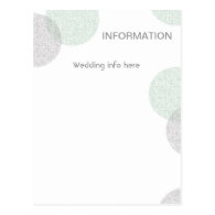 Letterpress Style Circle Wedding Information Card Post Card