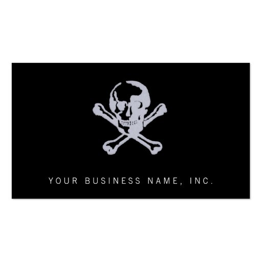 Letterpress Style Jolly Roger Business Card (front side)