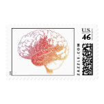 Letters brain postage stamps