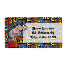 Letters From The Circus, Personalized Shipping Labels