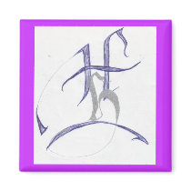 Letters H magnets