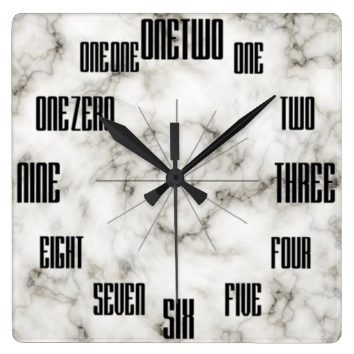 Letters of Numbers Wall Clock Zazzle