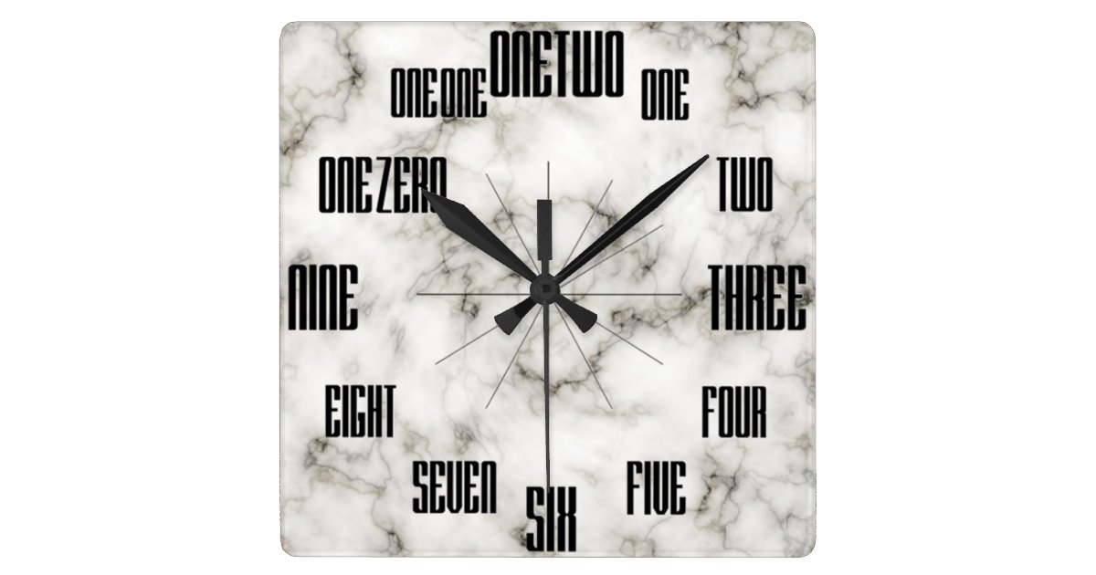 Letters of Numbers Wall Clock Zazzle